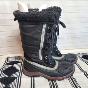 PAJAR WATERPROOF MID CALF BLACK SNOWBOOTS, SZ 9/9.5